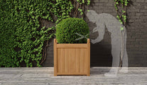 Teak Square Planter 85 x 85cm Front View