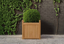 Teak Square Planter 85 x 85cm Front View