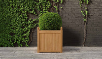 Teak Square Planter 85 x 85cm Front View 