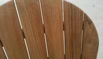 Adirondack Teak Lounger with Footstool back detail