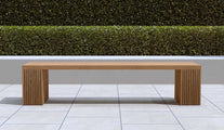 200cm Mayfair Teak Garden Bench Front View