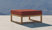 Buckingham footstool with Terracotta cushion