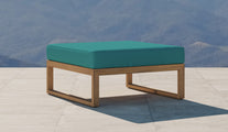 Buckingham footstool with Teal cushion