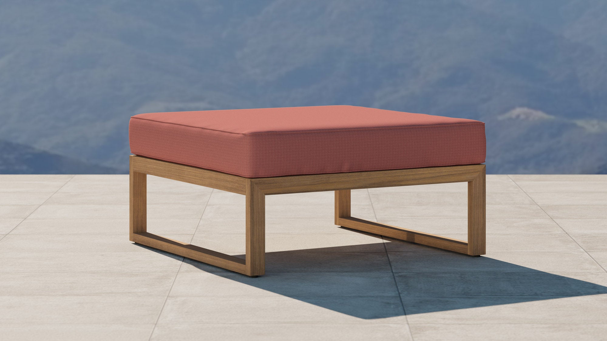 Buckingham footstool with Amber cushion