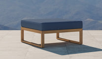 Buckingham footstool with Navy cushion