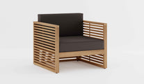 Buckingham Teak Modular Lounge Armchair with Graphite Cushions