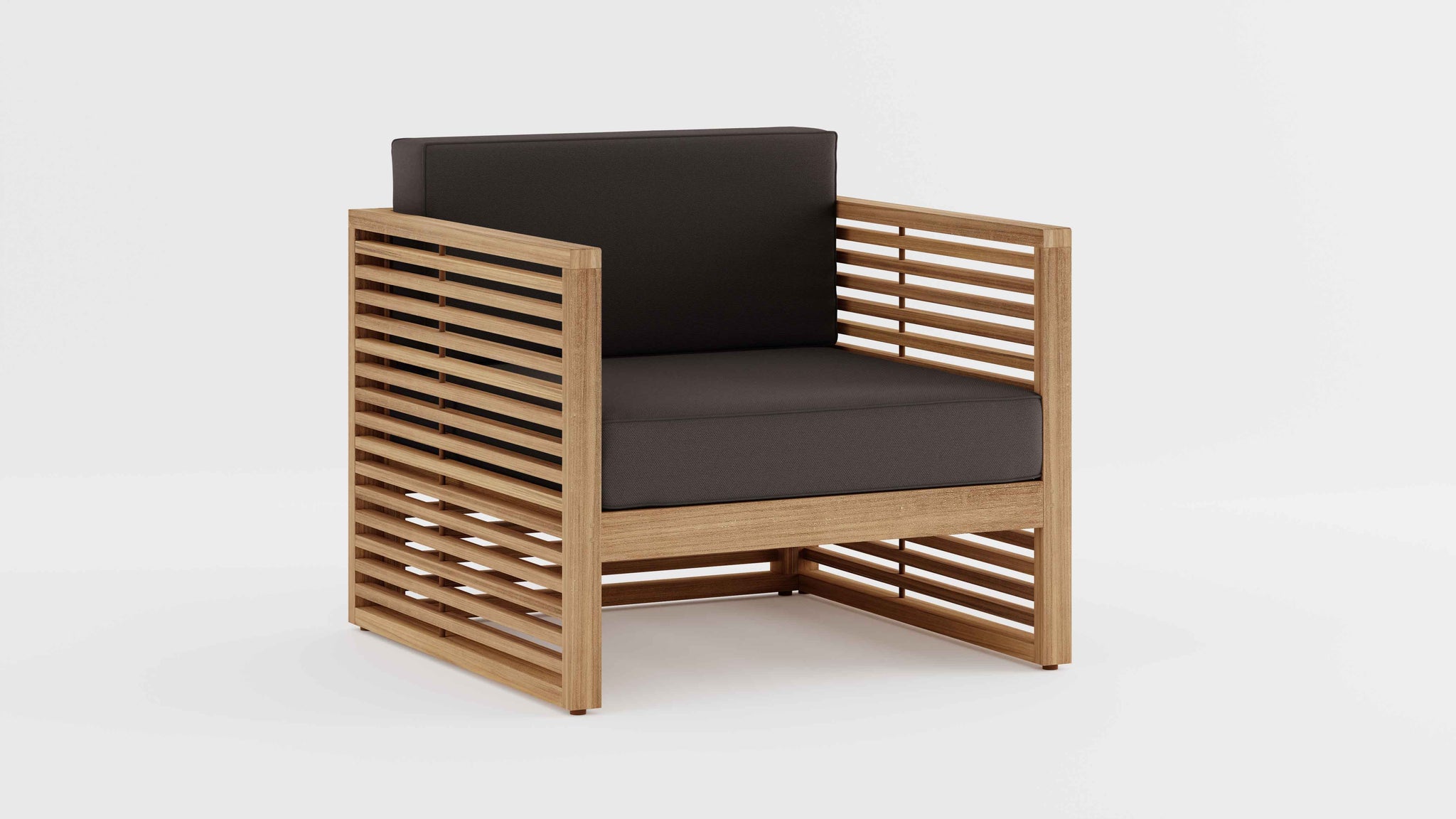 Buckingham Teak Modular Lounge Armchair with Graphite Cushions