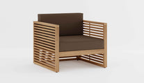 Buckingham Teak Modular Lounge Armchair with Taupe Cushions