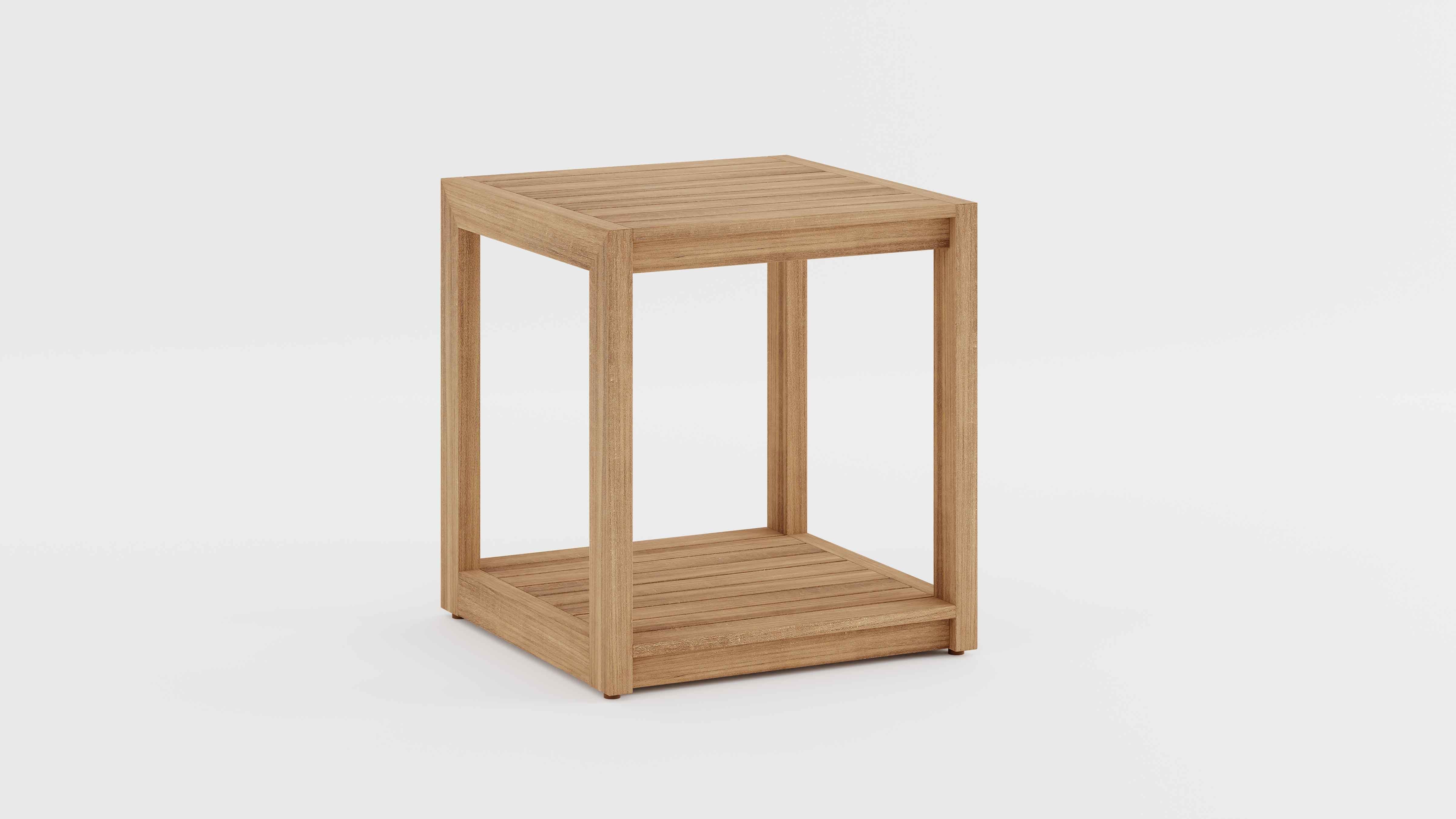 The Buckingham Teak Square Side Table Studio