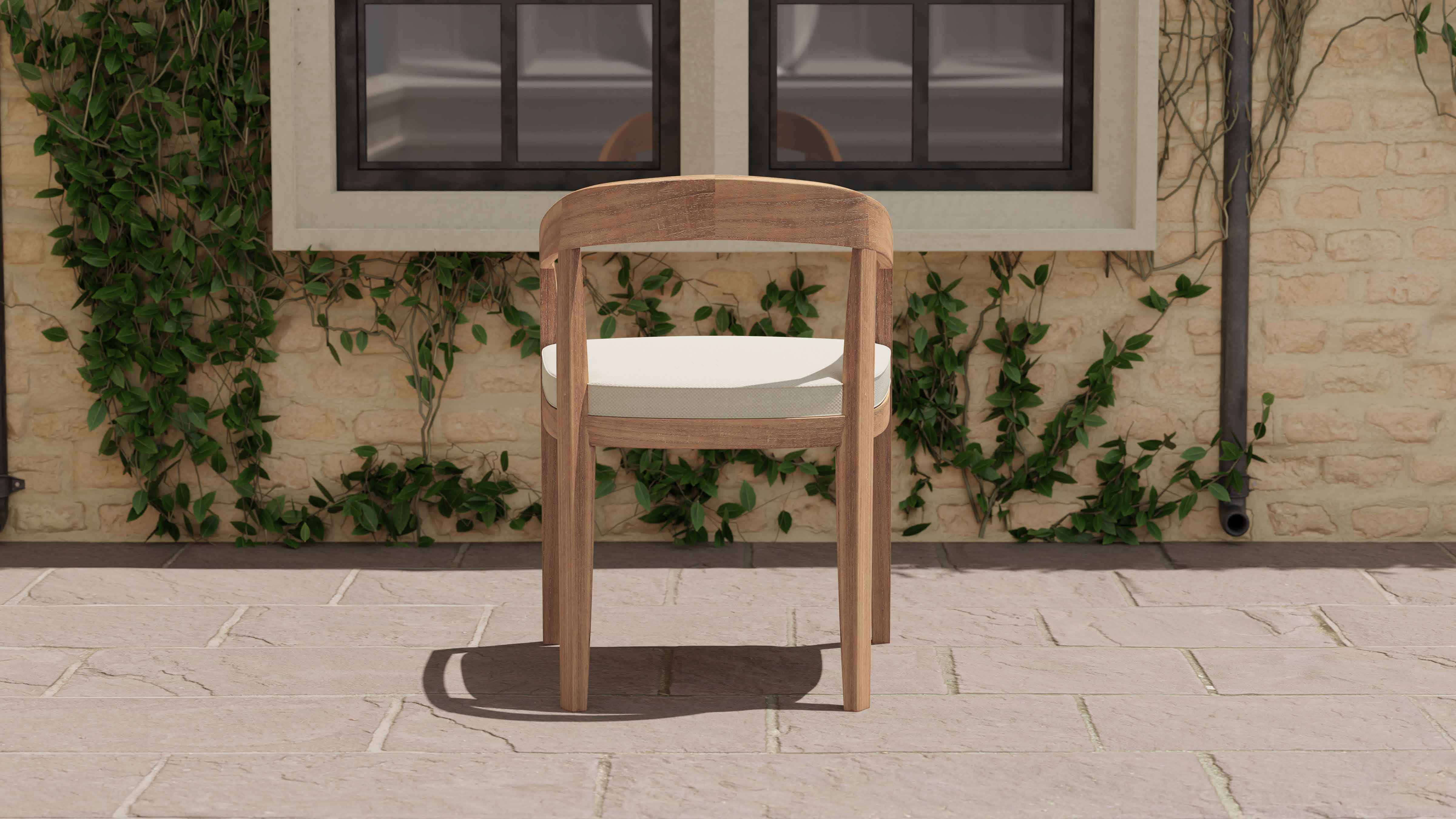 Windsor Teak Garden Carver Chair Rear View