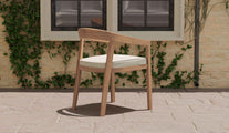 Windsor Teak Garden Carver Chair Rear Angled View