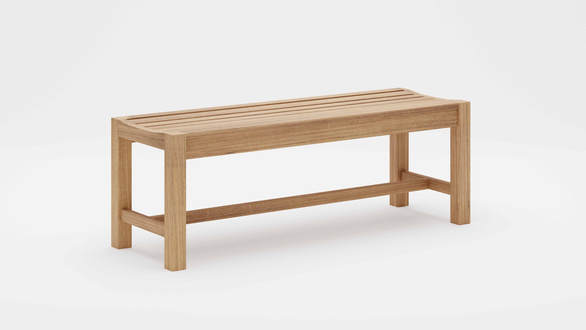 Teak 130cm Backless Bench Studio