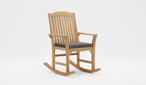 Balmoral Teak Rocking Chair with Light Grey Cushion