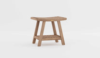 Teak Bathroom Shower Stool with Shelf Studio