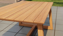 Belgravia Teak Garden Dining Table 180cm Detail