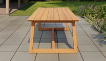 Belgravia Teak Garden Dining Table 240cm End View