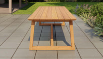 Belgravia Teak Garden Dining Table 300cm End View