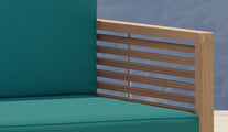Our Buckingham lounge furniture with  Teal seat and Back Cushions