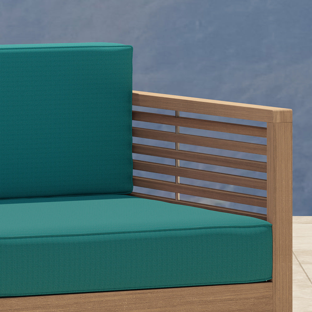 Our Buckingham lounge furniture with  Teal seat and Back Cushions