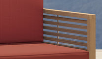 Our Buckingham lounge furniture with  Terracotta and Terracotta seat and Back Cushions