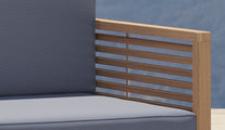 Our Buckingham lounge furniture with Cornflower seat and Back Cushions