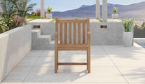 Salisbury Teak Garden Carver Chair Front View