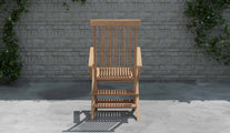 Lincoln Teak Garden Chair Carver with Arms View at the Back