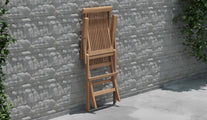 Lincoln Teak Garden Chair Carver with Arms Folded