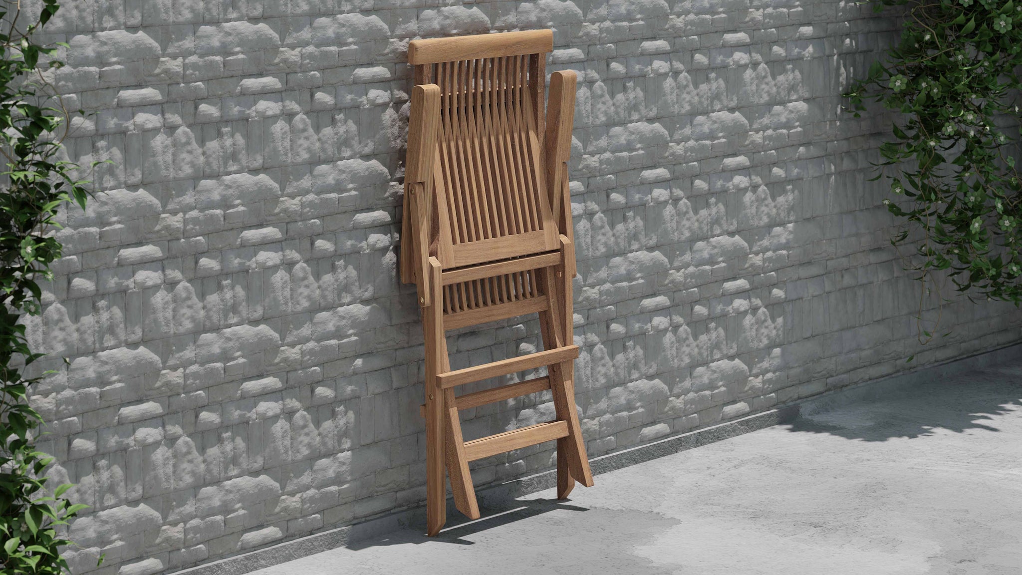 Lincoln Teak Garden Chair Carver with Arms Folded