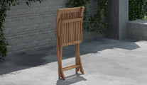 Ripon Folding Teak Garden Carver Chair with Arms Shown Folded