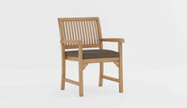 Guildford Teak Garden Carver Chair with Taupe Cushion