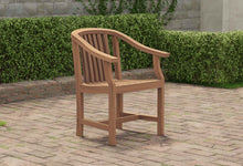 Winchester Teak Garden Carver Chair Front Angled View