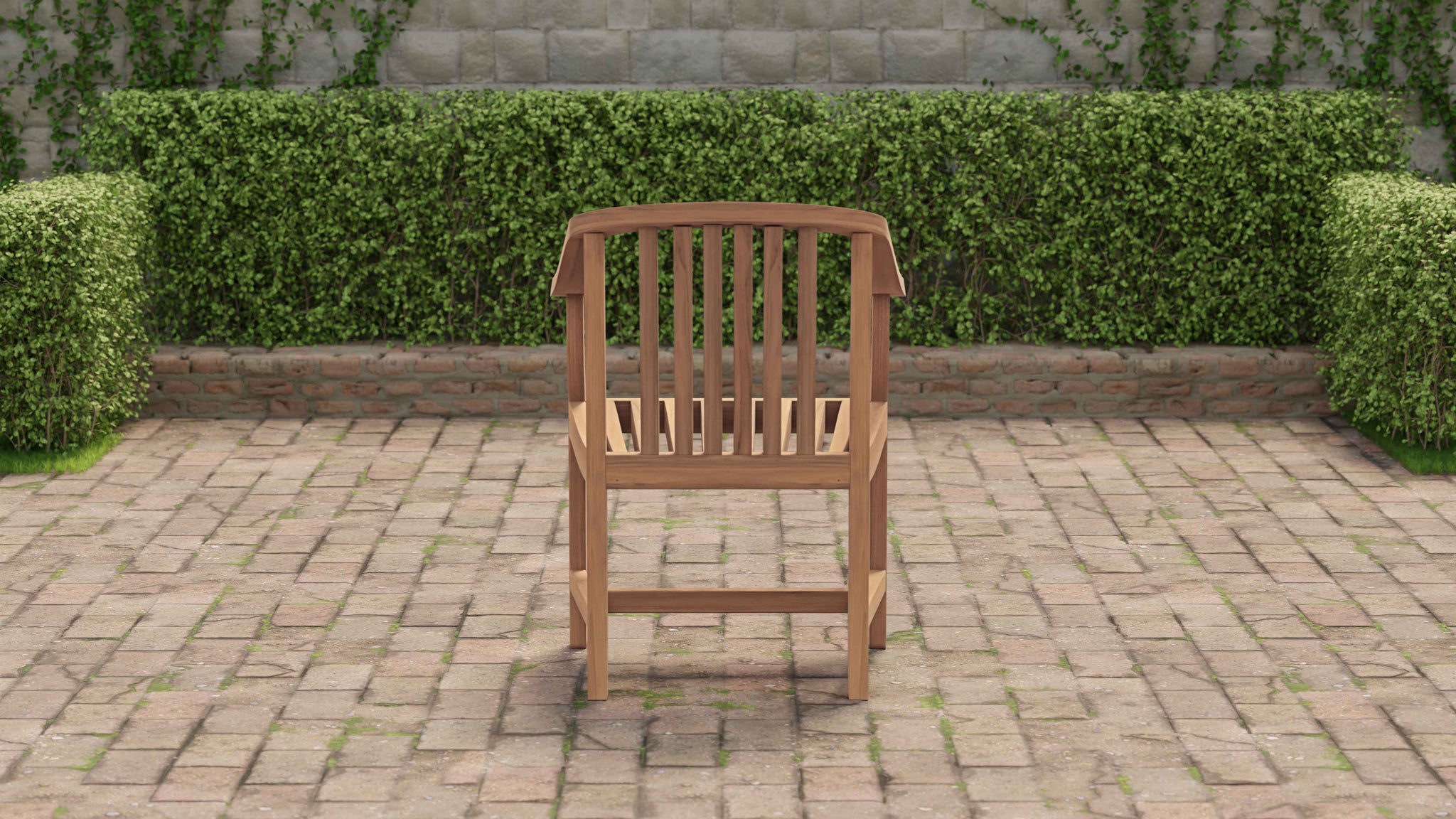 Winchester Teak Garden Carver Chair Rear View