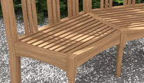 Cheverell Teak Garden Bench Seat Detail