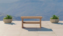 Teak Ascot Outdoor Coffee Table Front View