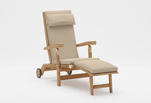 Teak Deluxe Steamer Chair with Ecru Cushion