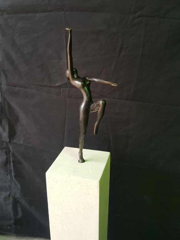 Dancing Lady on White Stand