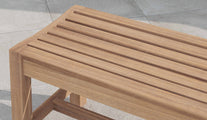 Teak Backless Bench Detailed View