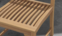 Guildford Teak Garden Dining Chair Close Up View