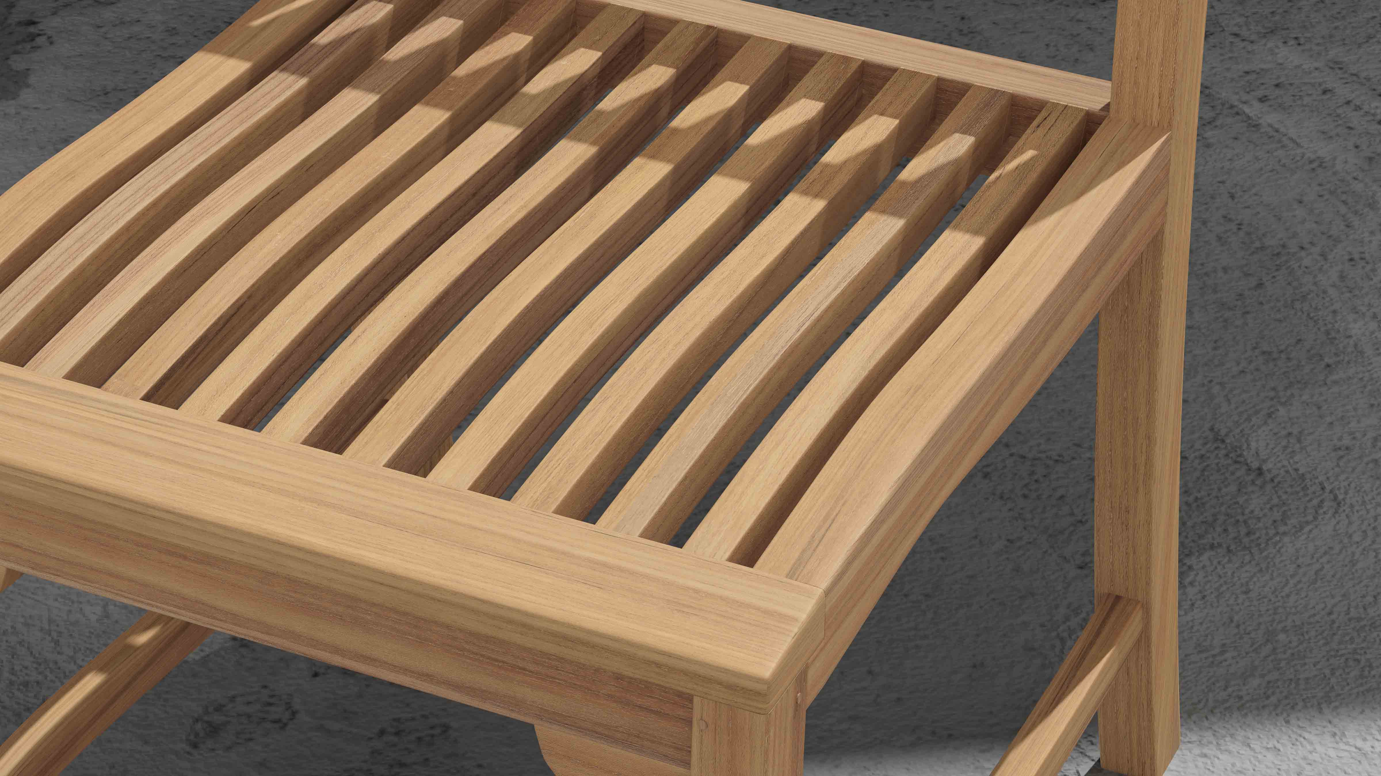 Guildford Teak Garden Dining Chair Detail View