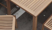 Fixed Rectangular Table & Guildford Dining Chairs Close Up Detail