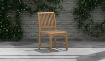 Guildford Teak Garden Dining Chair Front Angled View