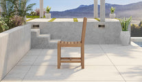 Salisbury Teak Carver Garden Dining Chair Side View