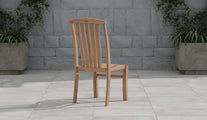 Dorchester Teak Garden Dining Chair Rear Angled View