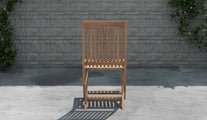 Ripon Teak Garden Dining Chair Rear View