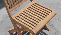 Ripon Teak Garden Dining Chair Seat Detail