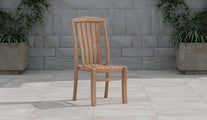Dorchester Teak Garden Dining Chair Front Angled View