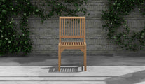 Guildford Teak Garden Dining Chair Front View