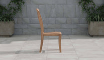 Dorchester Teak Garden Dining Chair Side View