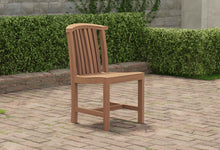 Winchester Teak Garden Dining Chair Front Angled View